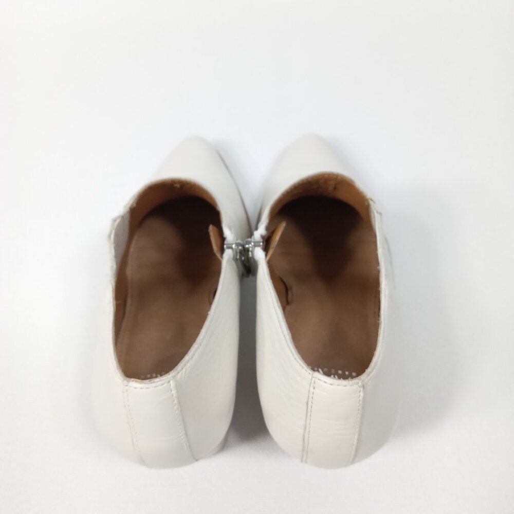 SARTO Womens White Leather Heeled Ankle Boots Size 6M - Picture 4 of 14